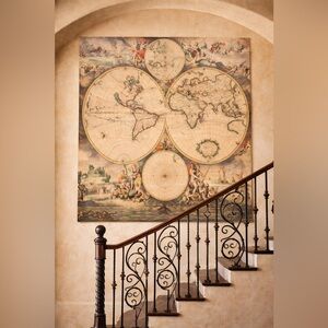 Vintage World Map Wall Art #12252510